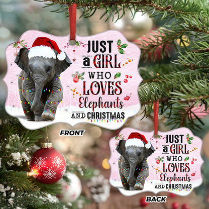 Just A Girl Who Loves Elephant - Elephant Ornament (Printed On Both Sides) 1122