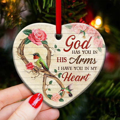 Hummingbird Memorial I Have You In My Heart - Memorial Ornament (Printed On Both Sides) 1122