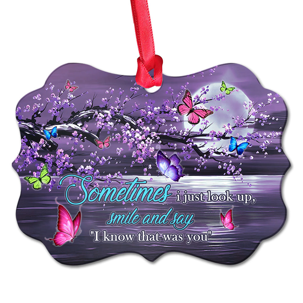 Butterfly I Know That Was You - Memorial Ornament (Printed On Both Sides) 1022
