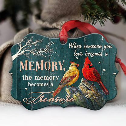 Cardinal Become A Treasure - Memorial Ornament (Printed On Both Sides) 1022