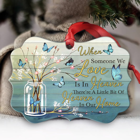 Butterfly Heaven In Our Home - Memorial Ornament (Printed On Both Sides) 1022
