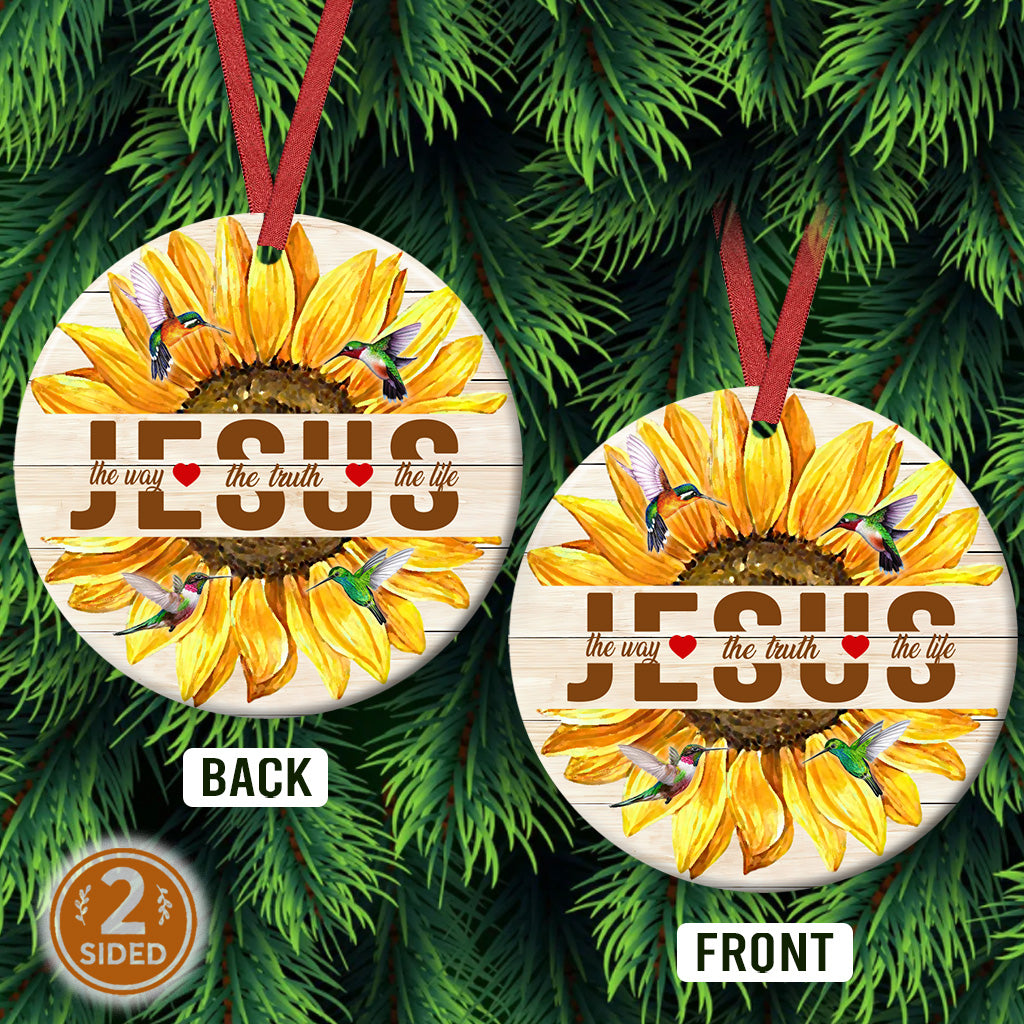 Jesus The Way The Truth The Life - Christian Ornament (Printed On Both Sides) 1122