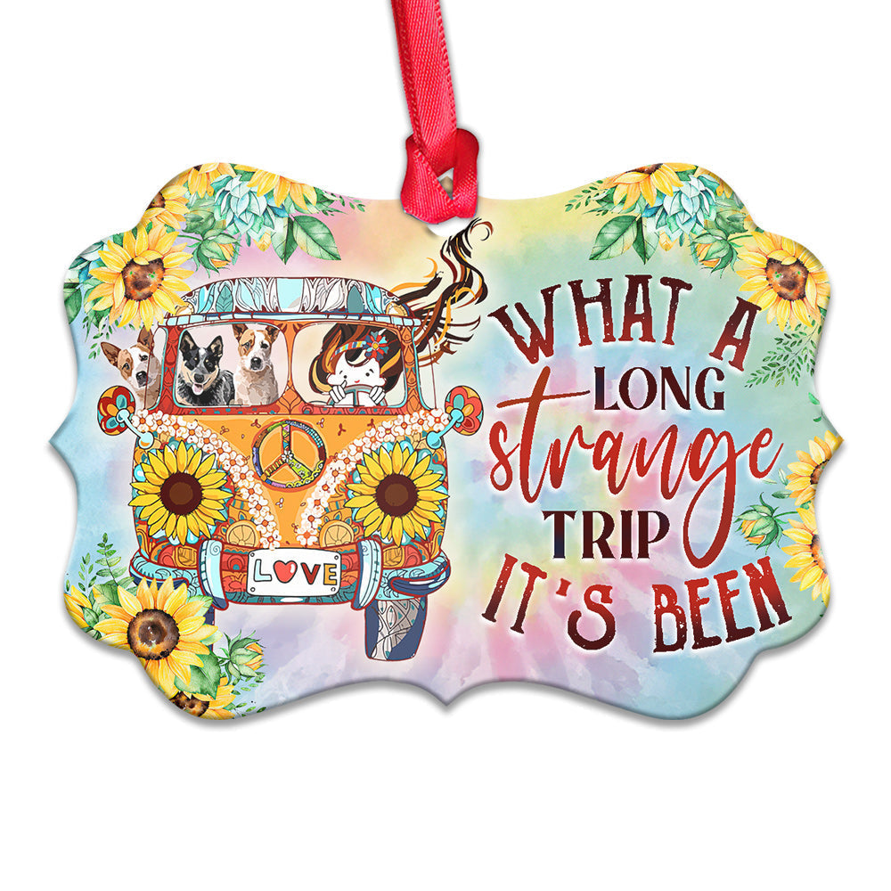 Hippie What A Long Strange Trip Its Been Hippie - Medallion Aluminium Ornament (Printed On Both Sides) 1122