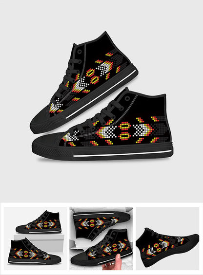 Native Pattern - American Indian High Top Shoes