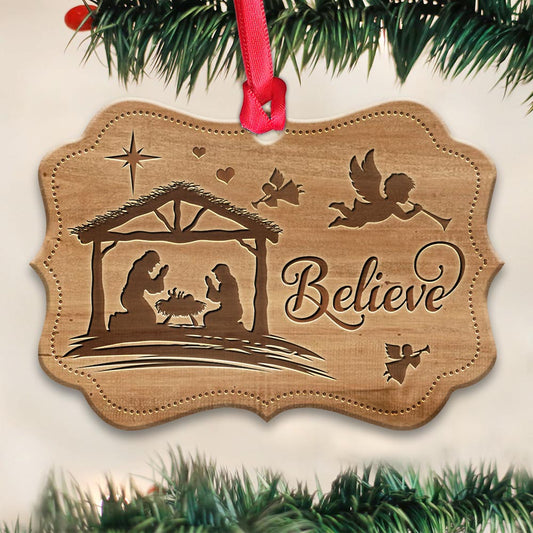 Believe - Christian Ornament (Printed On Both Sides) 1122