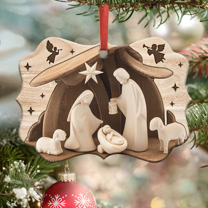 Nativity of Jesus - Christian Ornament (Printed On Both Sides) 1122
