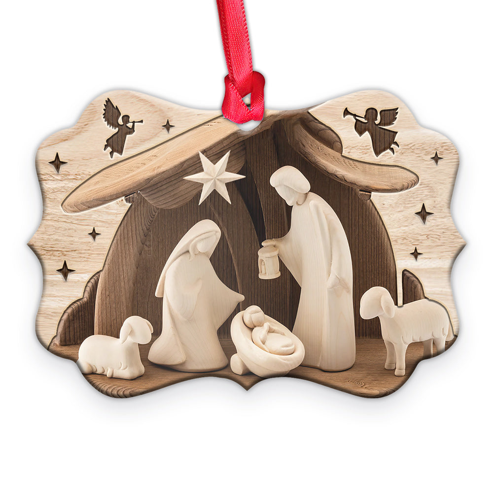 Nativity of Jesus - Christian Ornament (Printed On Both Sides) 1122