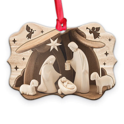 Nativity of Jesus - Christian Ornament (Printed On Both Sides) 1122