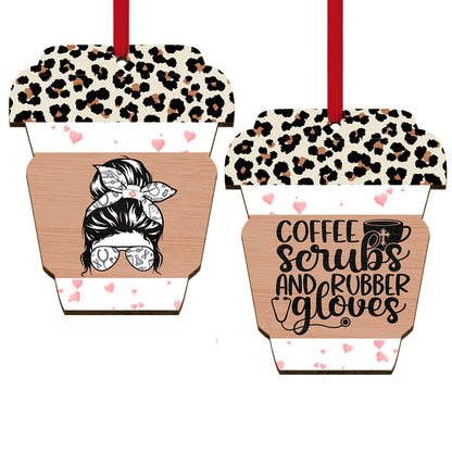 Coffee Scrub And Rubber Gloves Nurse Life - Nurse Ornament (Printed On Both Sides) 1122