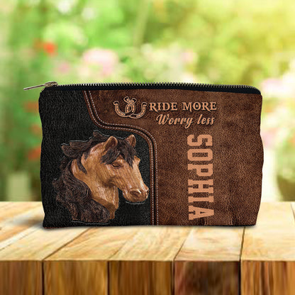 Ride More Worry Less - Personalized Horse Pouch