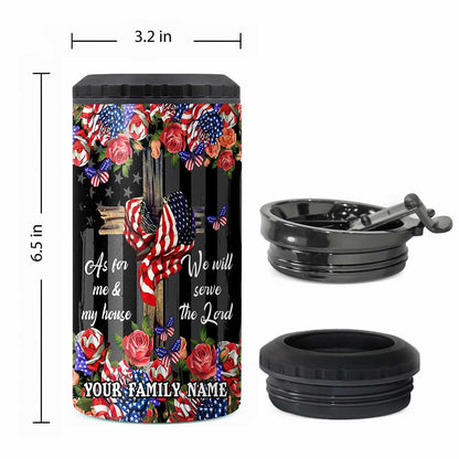 We Will Serve The Lord - Personalized Christian Can Cooler