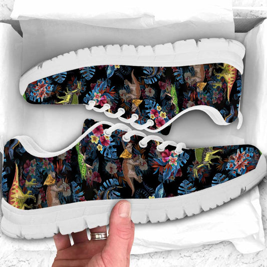 Tropical Dinosaurs Pattern - Dinosaur Sneakers