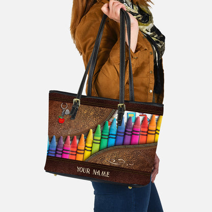 Teach Love Inspire - Personalized Teacher Leather Bag