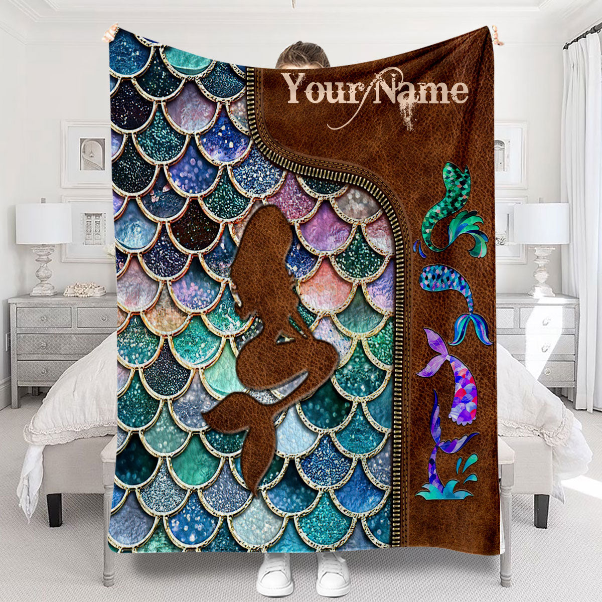 Mermaid - Personalized Mermaid Blanket
