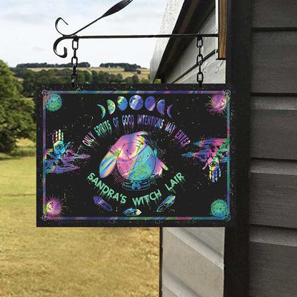Only Spirits Of Good Intentions May Enter - Personalized Witch Rectangle Metal Sign