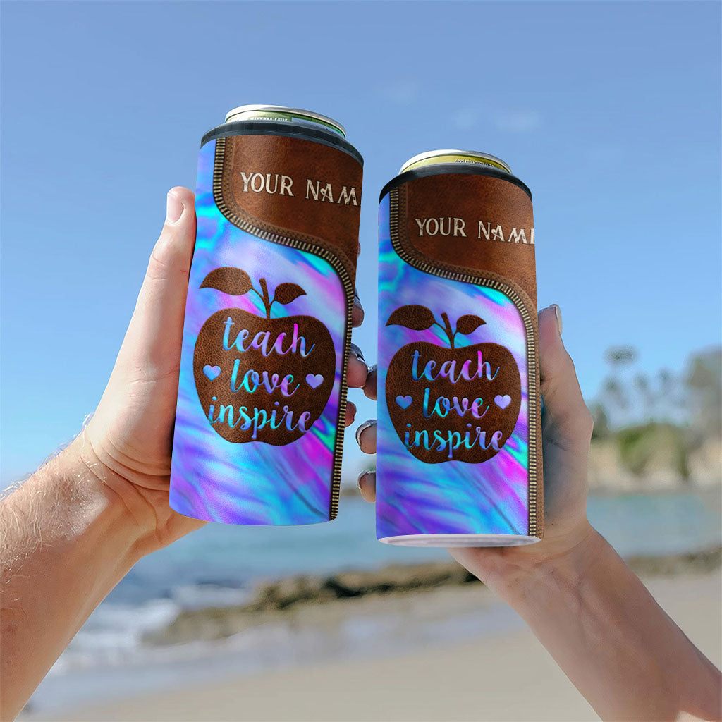 Teach Love Inspire - Personalized Teacher Can Cooler