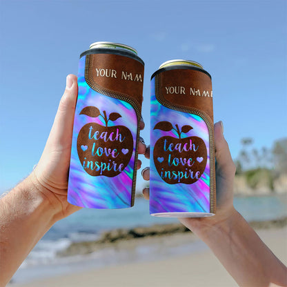 Teach Love Inspire - Personalized Teacher Can Cooler