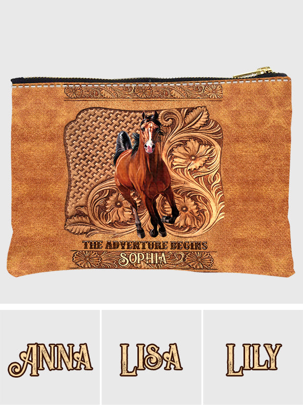 The Adventure Begins - Personalized Horse Pouch