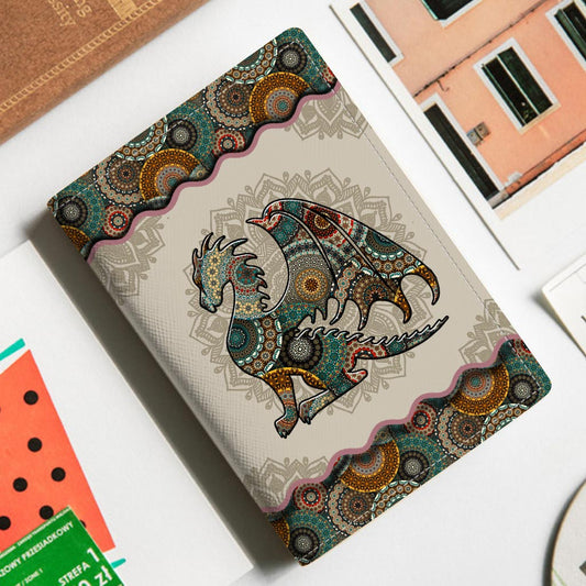 Mandala Dragon Pattern - Dragon Passport Holder