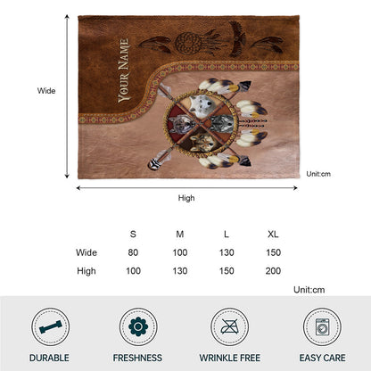 Native Blood - Personalized American Indian Blanket