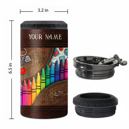 Teach Love Inspire - Personalized Teacher Can Cooler