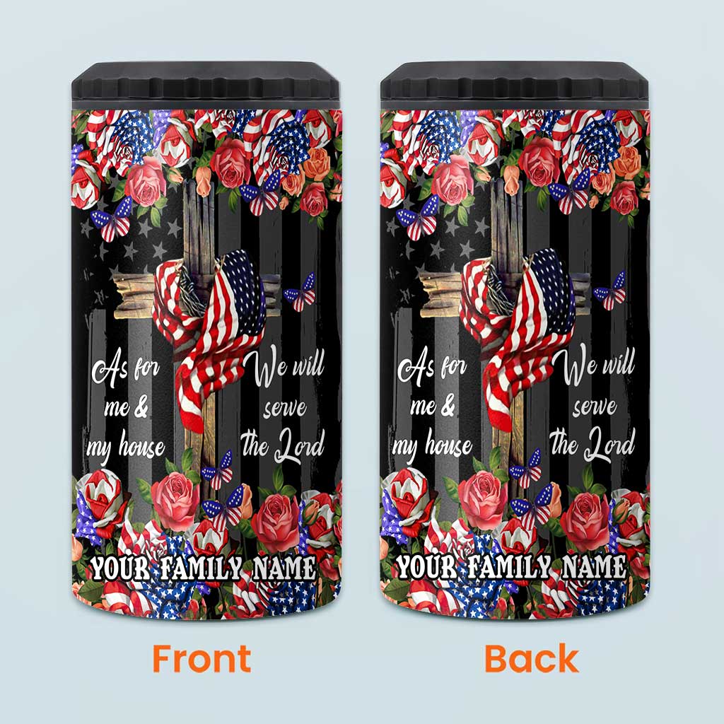 We Will Serve The Lord - Personalized Christian Can Cooler