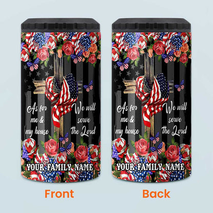 We Will Serve The Lord - Personalized Christian Can Cooler