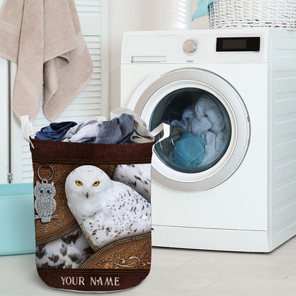 Snowy Owl - Personalized Owl Storage Basket