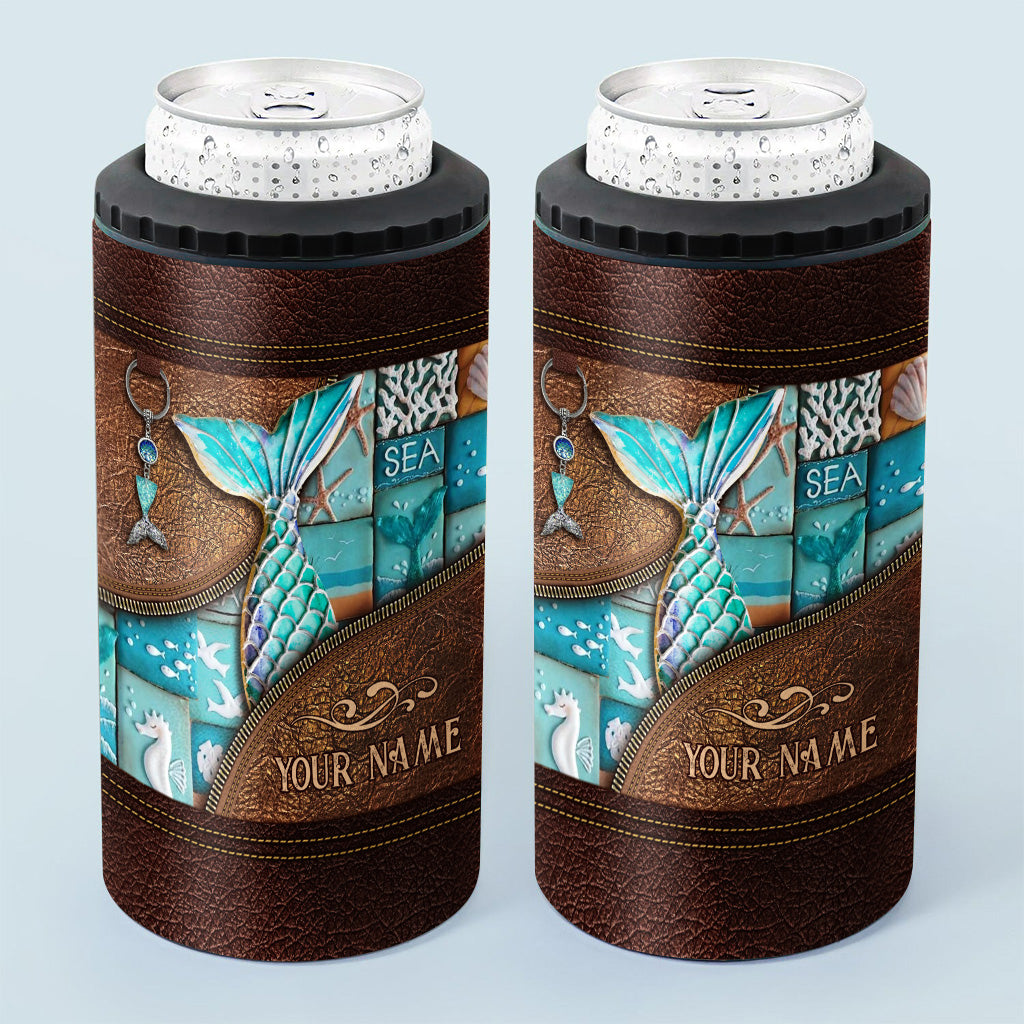 Love Mermaid - Personalized Mermaid Can Cooler