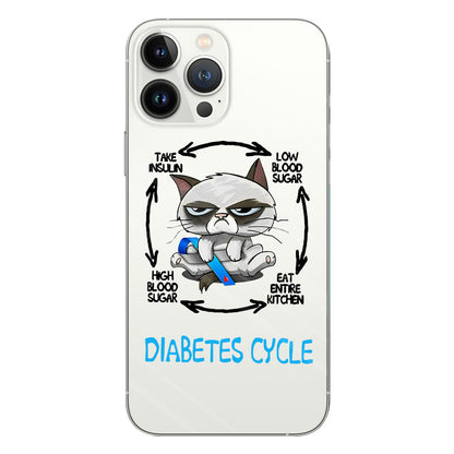 Diabetes Cycle - Diabetes Awareness Clear Phone Case