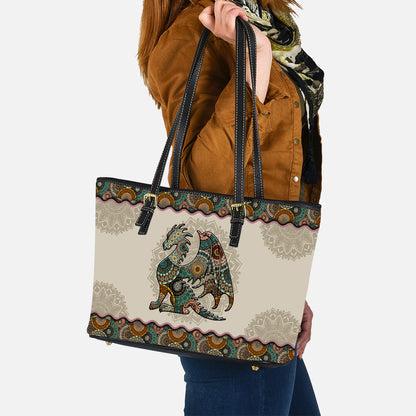 Mandala Dragon Pattern - Dragon Leather Bag
