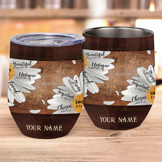 God Says You Are - Personalized Christian Wine Tumbler