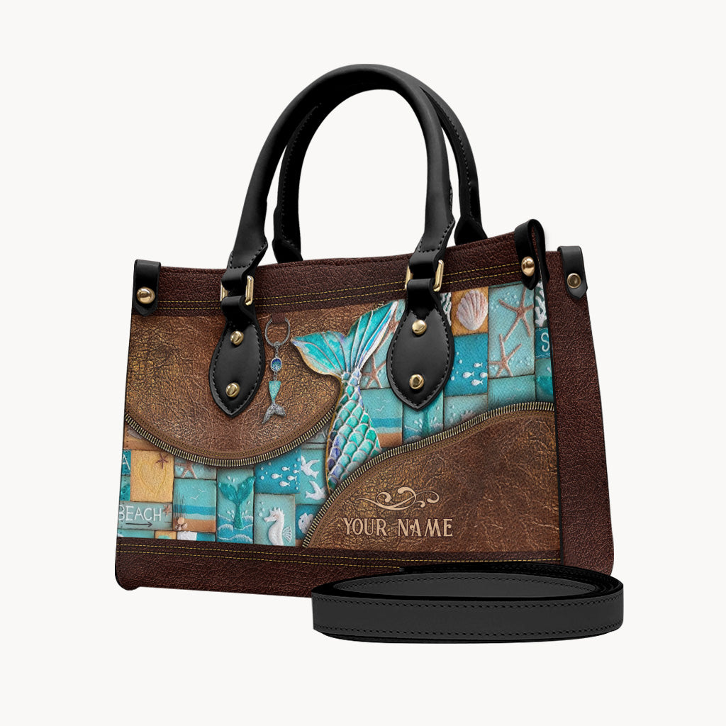 Love Mermaid - Personalized Mermaid Leather Handbag
