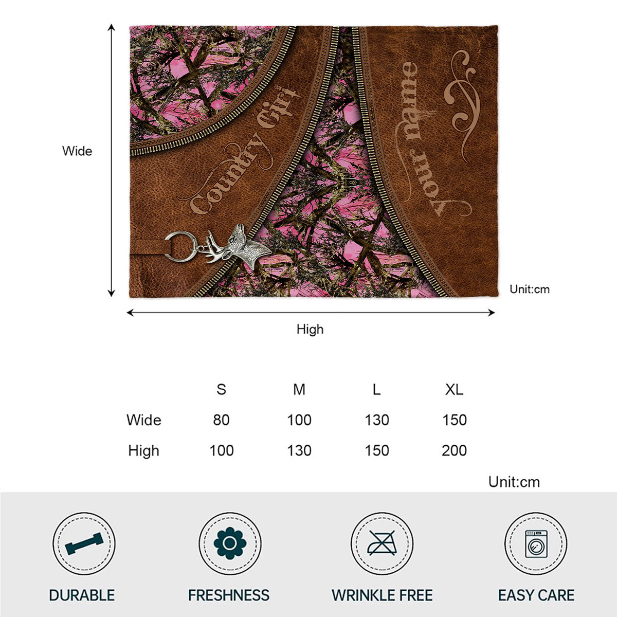 Country Girl - Personalized Hunting Blanket