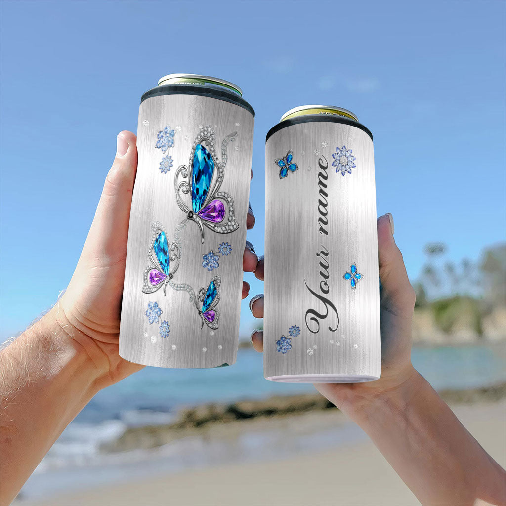 Love Butterflies - Personalized Butterfly Can Cooler