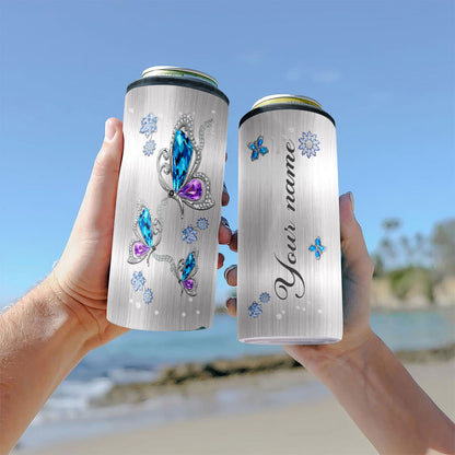 Love Butterflies - Personalized Butterfly Can Cooler