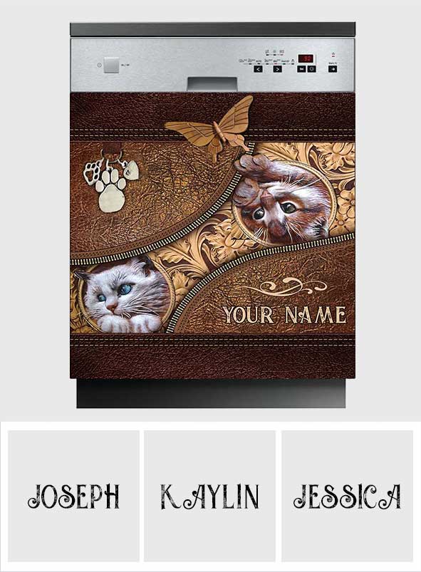 Love Cats - Personalized Cat Dishwasher Cover