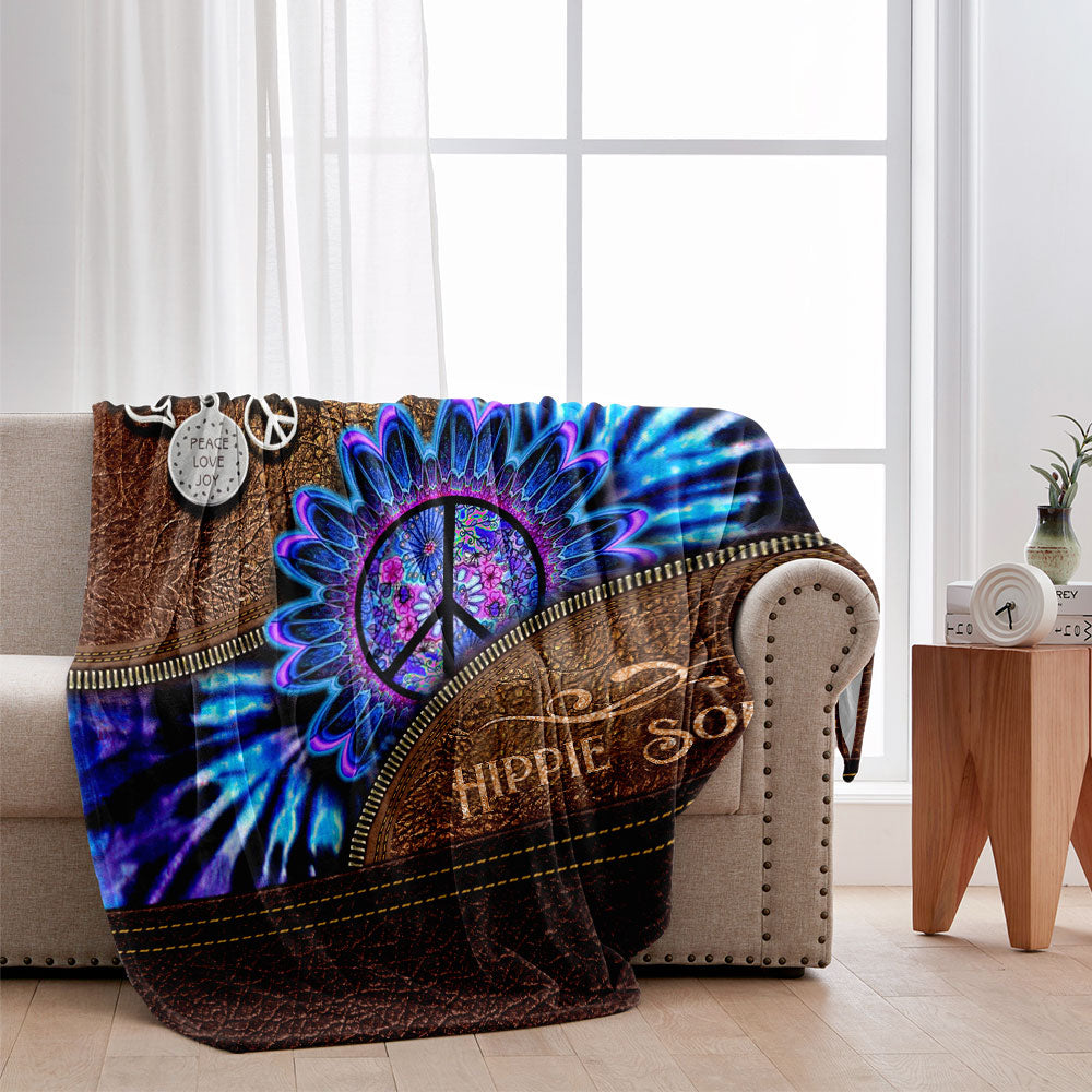 Peace Love Joy - Hippie Blanket