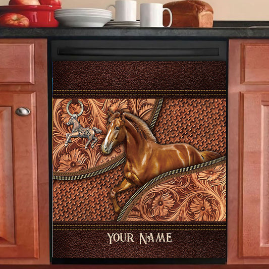 Love Horse - Personalized Horse Dishwasher Cover