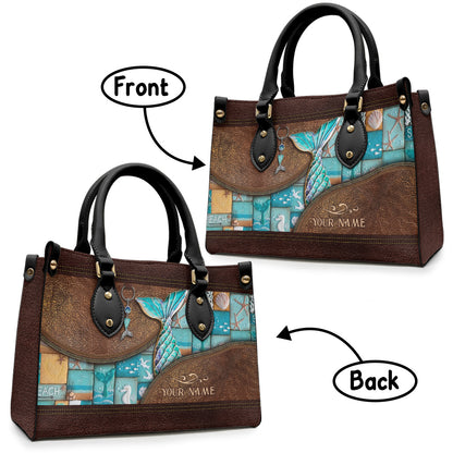 Love Mermaid - Personalized Mermaid Leather Handbag