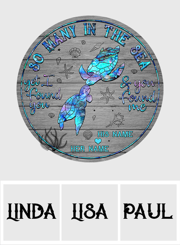 So Many In The Sea - Personalized Turtle Shaped Doormat