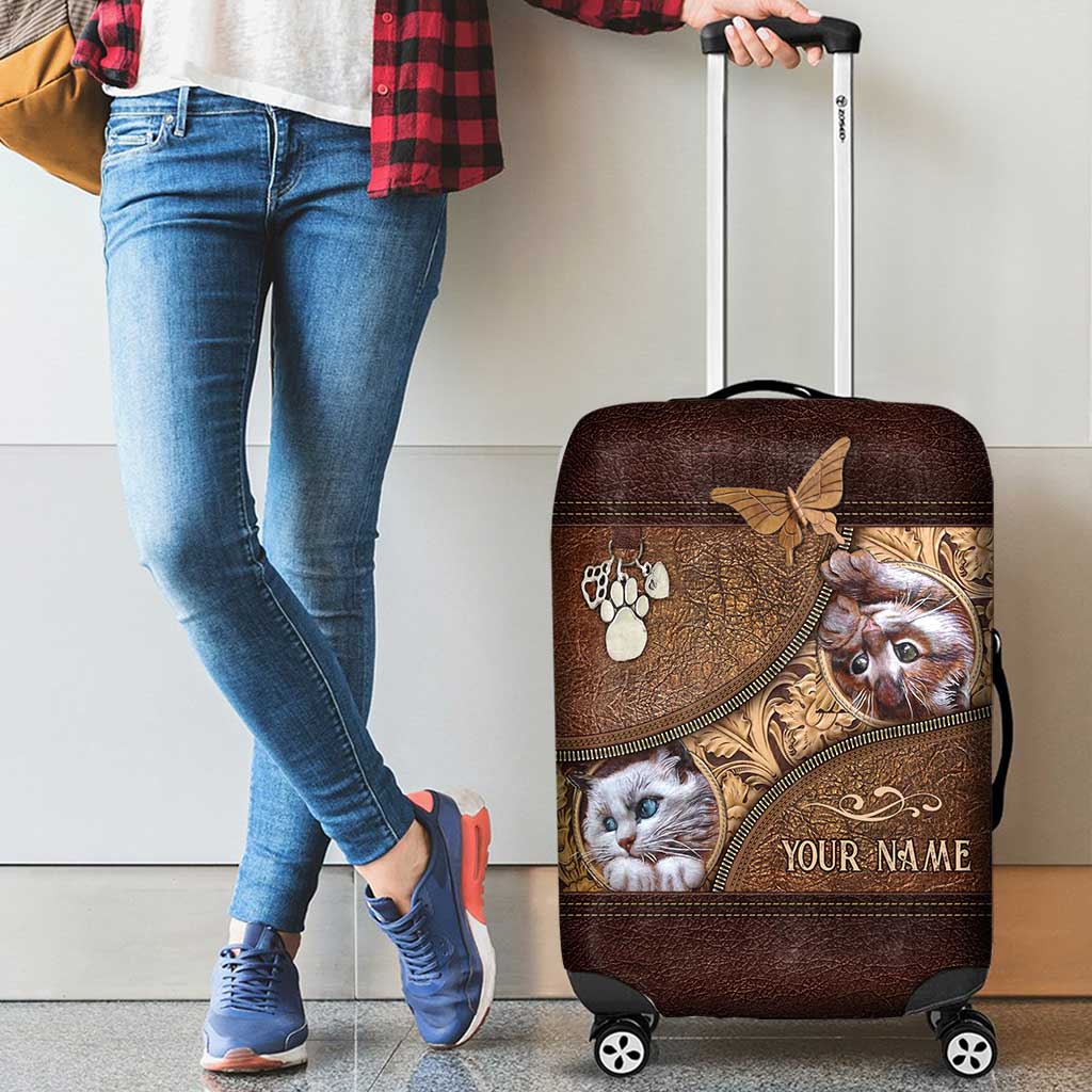 Love Cats - Personalized Cat Luggage Cover