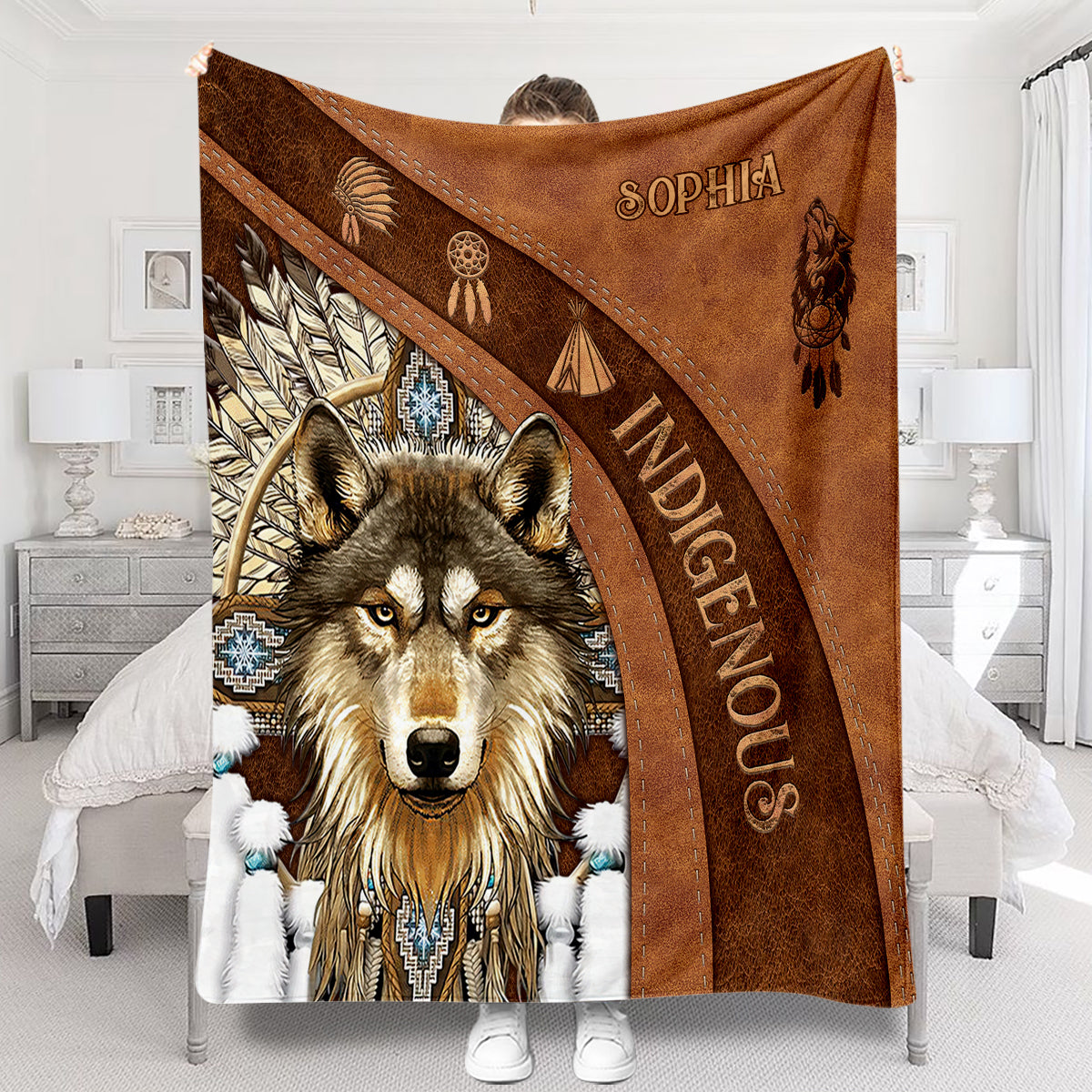 Indigenous - Personalized American Indian Blanket