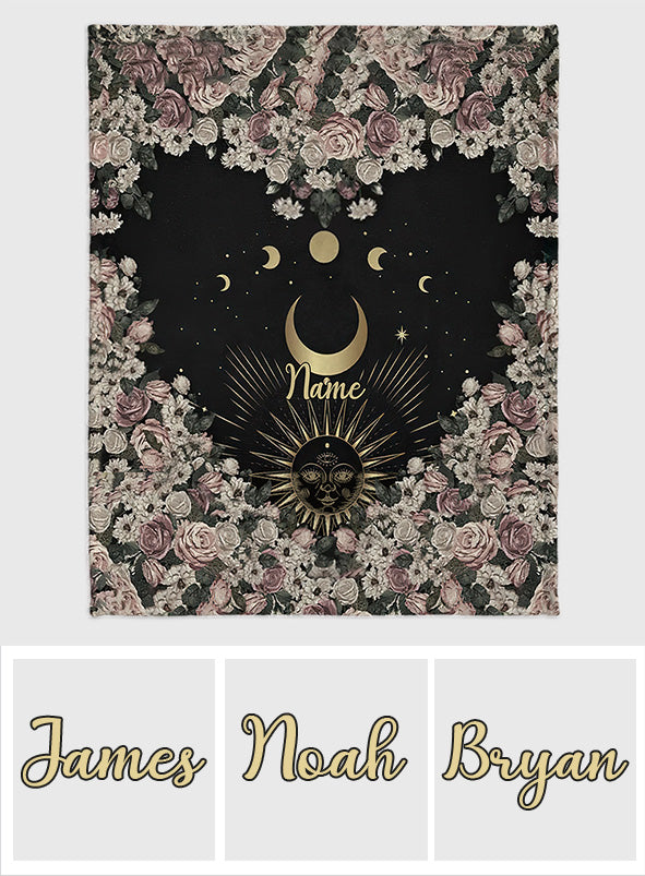 Sun And Moon - Personalized Witch Blanket