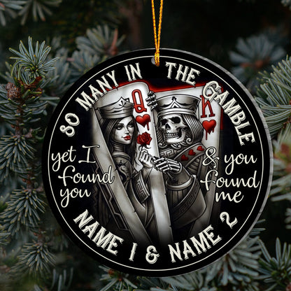 So Many In The Gamble - Personalized Poker Ornament