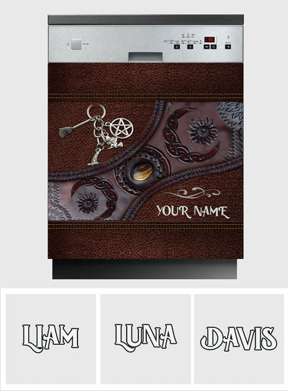 Triple Moon - Personalized Witch Dishwasher Cover