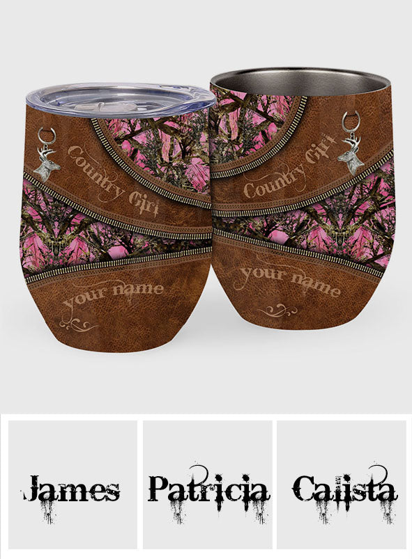 Country Girl - Personalized Hunting Wine Tumbler