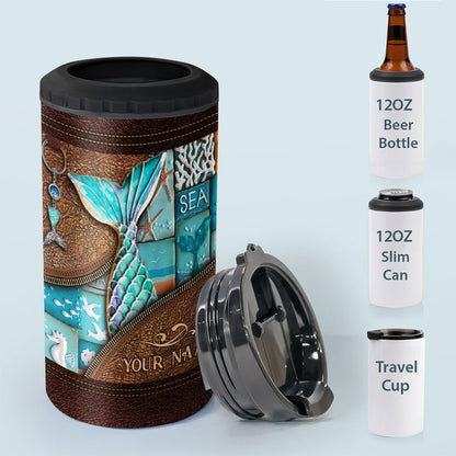 Love Mermaid - Personalized Mermaid Can Cooler