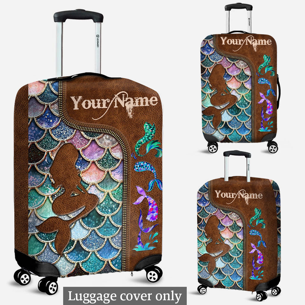 Mermaid - Personalized Mermaid Luggage Cover