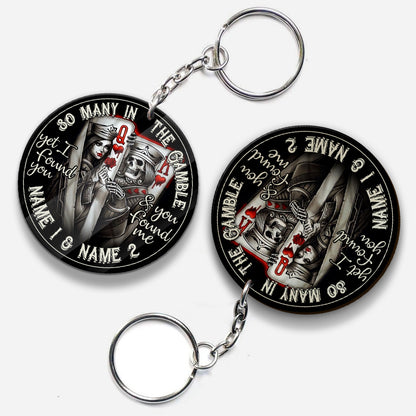So Many In The Gamble - Personalized Poker Keychain
